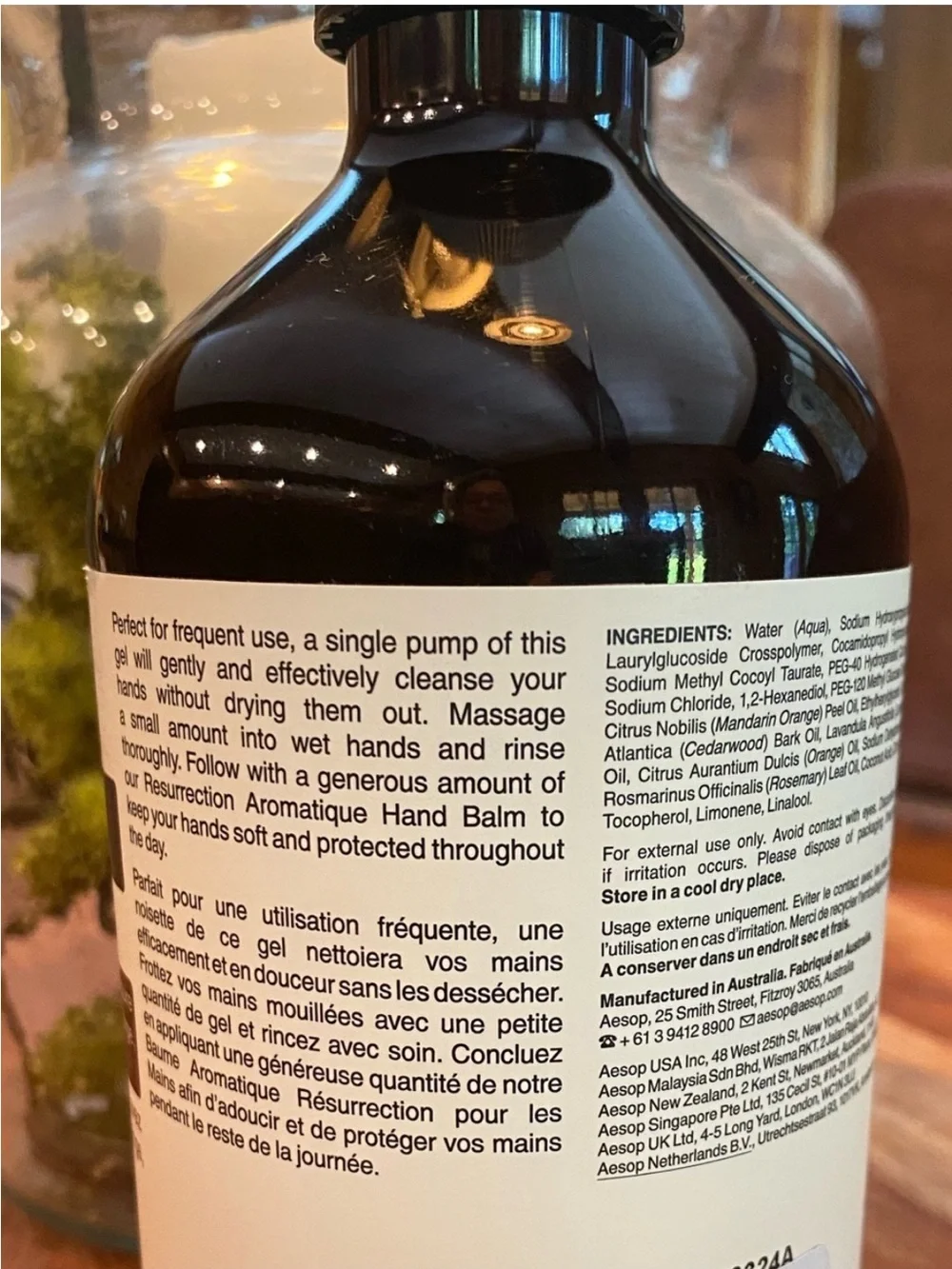 Aesop Resurrection Aromatique Hand Wash Gel Based Soap Brand New 16.9 oz bottle